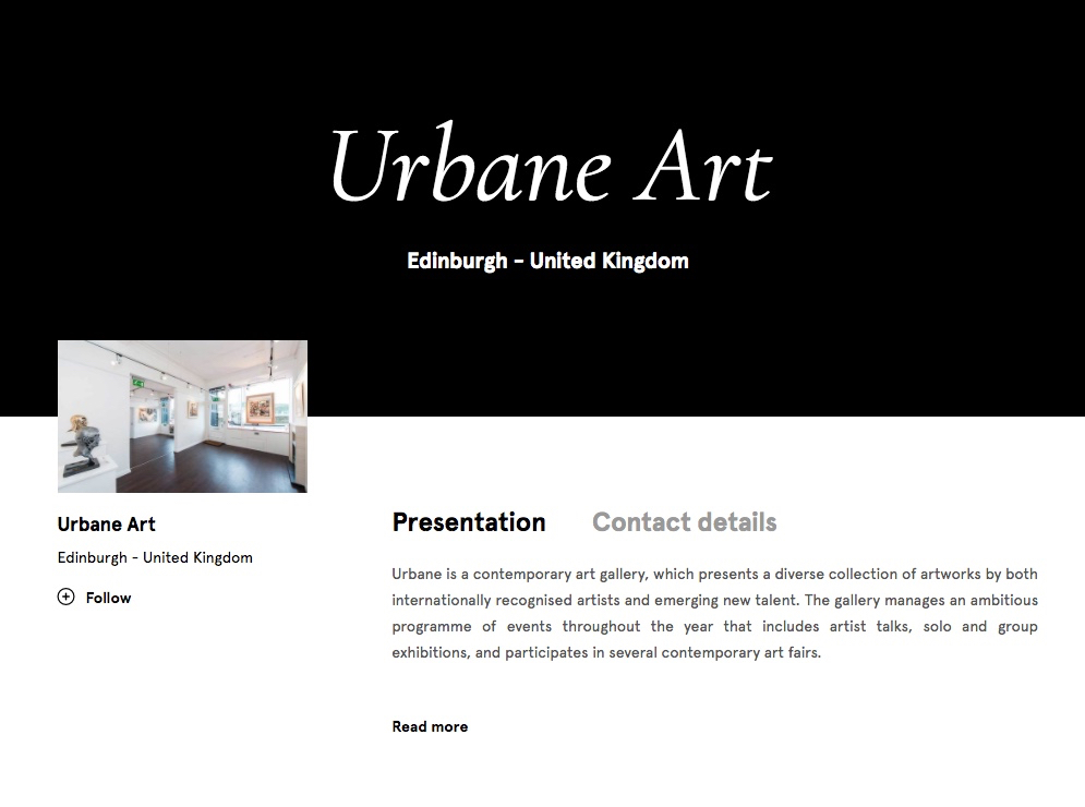 Urbane Art is delighted to be part of one of the fastest growing platforms for Art Collectors online.